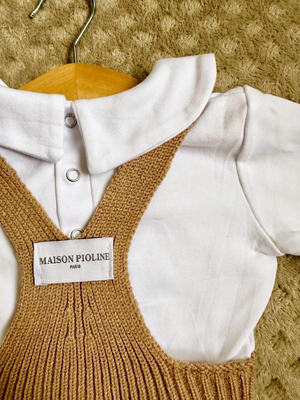 Ensemble salopette tricot avec son body – Image 2